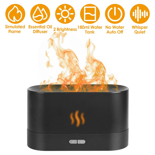 Ultra-Quiet 180ml Essential Oil Diffuser & Humidifier - Aromatherapy with Colorful Lights & Auto-Off Protection for Home, Spa, Yoga & Office Relaxation